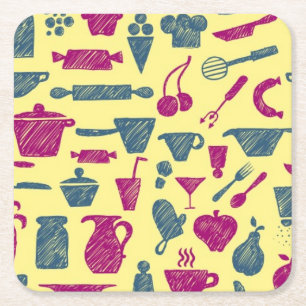 Dessous-de-verre Carré En Papier Approvisionnements de cuisine