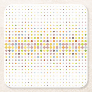 Dessous-de-verre Carré En Papier Arrière - plan multicolore de point