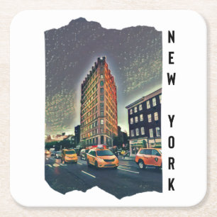 Dessous-de-verre Carré En Papier Art esthétique de New York