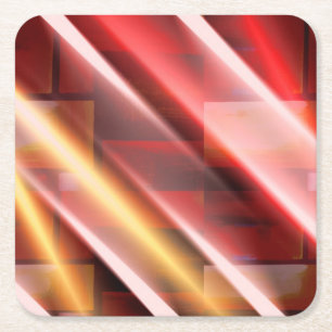 Dessous-de-verre Carré En Papier Art numérique Art déco moderne Abstrait