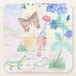 Dessous-de-verre Carré En Papier Artisanat sur mesure pour les enfants, jouet pour