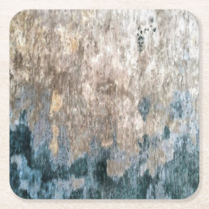 Dessous-de-verre Carré En Papier Artwork Abstrait décoratif gris bleu