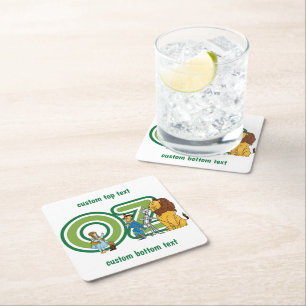 Dessous-de-verre Carré En Papier Assistant vintage de caractères Oz et de lettres t