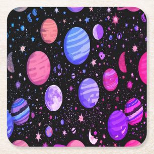 Dessous-de-verre Carré En Papier Astral Galaxy Dessous de verre de poussière - Prot