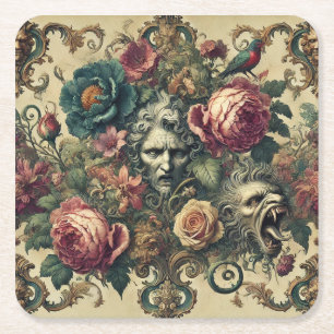 Dessous-de-verre Carré En Papier Atelier Arcane - Oreiller Gothique Baroque