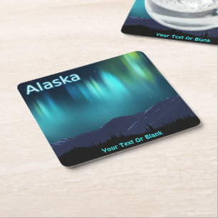 Dessous-de-verre Carré En Papier Aurora Borealis
