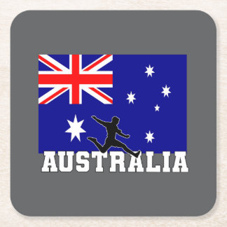 Dessous-de-verre Carré En Papier Australia Football Soccer Australia National Team