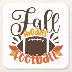 Dessous-de-verre Carré En Papier Automne signifie football