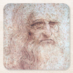 Dessous-de-verre Carré En Papier Autoportrait, Léonard de Vinci