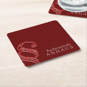 Dessous-de-verre Carré En Papier Avocat Blanc Marron Premium