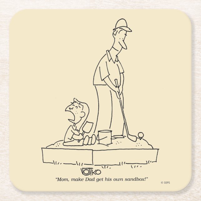 Dessous-de-verre Carré En Papier Bac à sable (Devant)