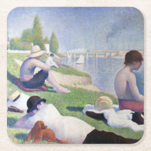 Dessous-de-verre Carré En Papier Baignoires en Asnières, Seurat