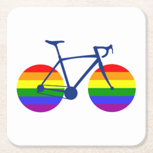 Dessous-de-verre Carré En Papier Balade En Vélo Pride