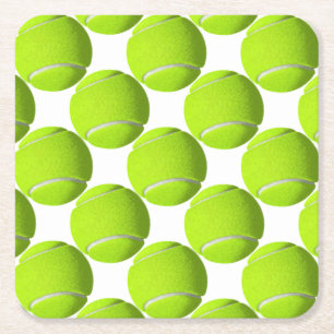 Dessous-de-verre Carré En Papier Ball de tennis