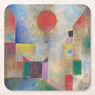 Dessous-de-verre Carré En Papier Balloon rouge, Klee