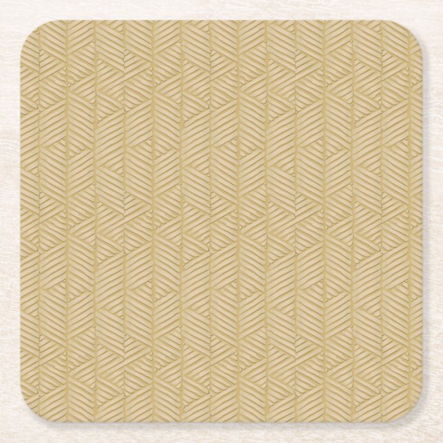Dessous-de-verre Carré En Papier Bambou traditionnel (Devant)