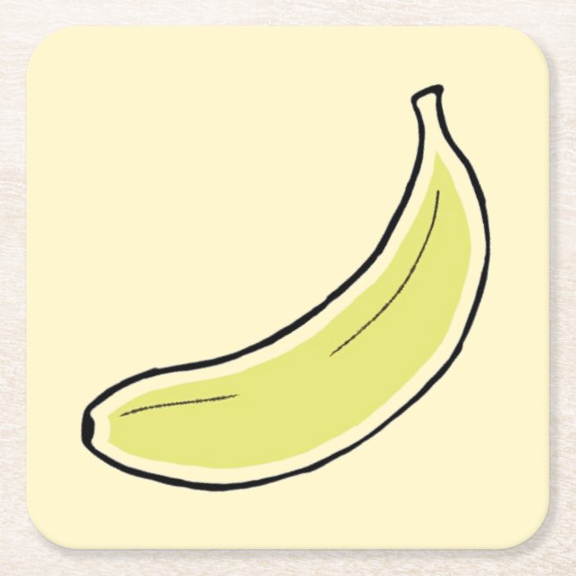 Dessous-de-verre Carré En Papier Banane (Devant)