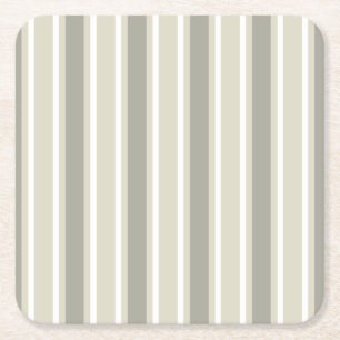 Dessous-de-verre Carré En Papier Bande de bonbons beige