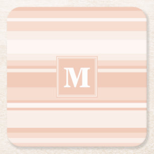 Dessous-de-verre Carré En Papier Bandes de pêche monogramme