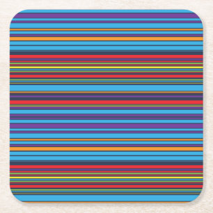 Dessous-de-verre Carré En Papier Bandes de violet bleu mignonne