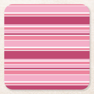 Dessous-de-verre Carré En Papier Bandes roses