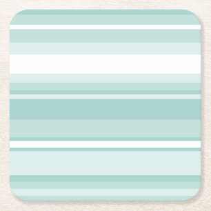 Dessous-de-verre Carré En Papier Bandes vertes à la menthe