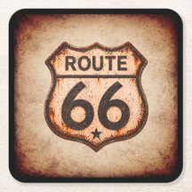 Bar à bière Bouclier en détresse Route 66 Vintage