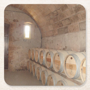 Dessous-de-verre Carré En Papier Barils à vin Napa