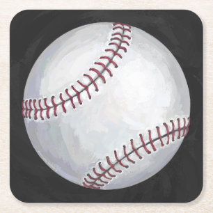 Dessous-de-verre Carré En Papier Baseball