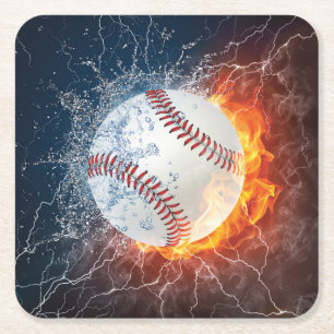 Dessous-de-verre Carré En Papier Baseball