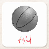 Basket-ball noir et blanc Votre nom Personnalisé