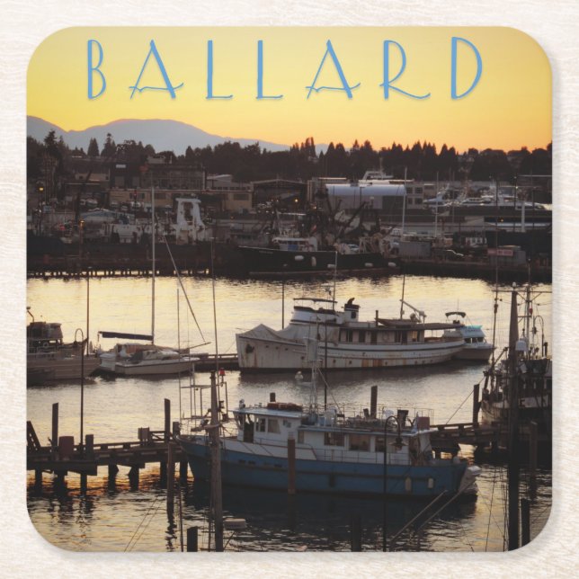 Dessous-de-verre Carré En Papier Bateaux Ballard (Devant)