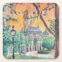 Bâtiments du Dessous de verre en papier de Budapes