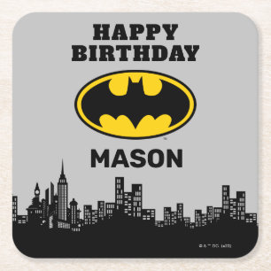 Dessous-de-verre Carré En Papier Batman - Gotham City Anniversaire