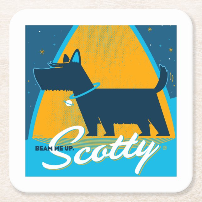 Dessous-de-verre Carré En Papier Beam Me Up Scotty (Devant)