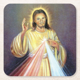 Dessous-de-verre Carré En Papier Beau Jésus-Christ