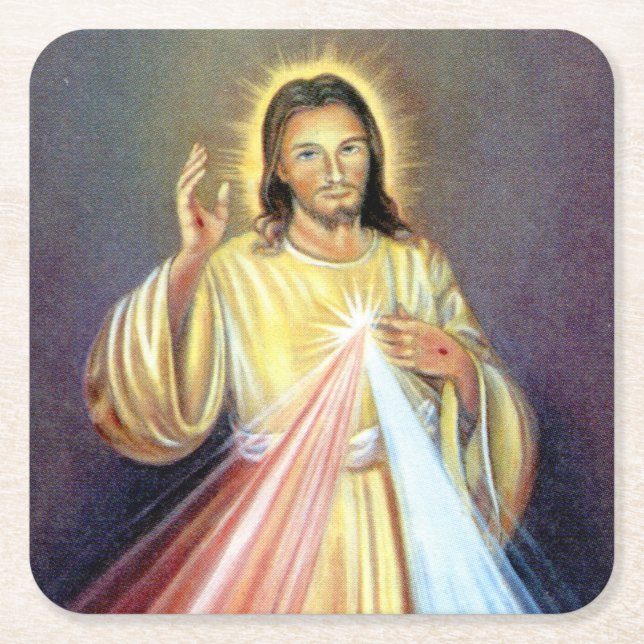 Dessous-de-verre Carré En Papier Beau Jésus-Christ (Devant)