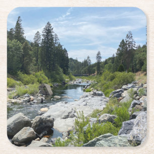 Dessous-de-verre Carré En Papier Beau Lac Tahoe Paysage