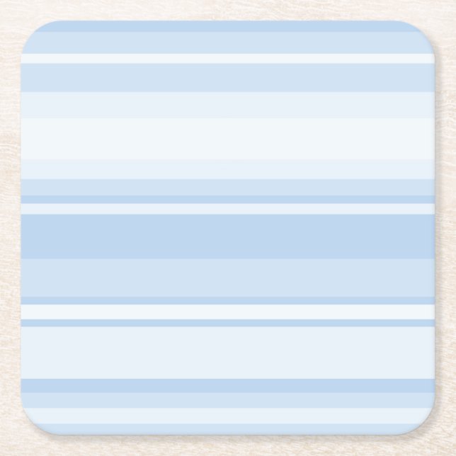 Dessous-de-verre Carré En Papier Bébé rayures bleues (Devant)