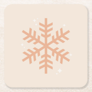 Dessous-de-verre Carré En Papier Beige de Noël