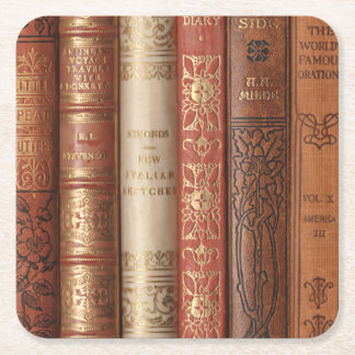Dessous-de-verre Carré En Papier Belle épines de livre (beige)