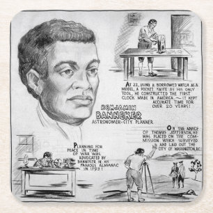 Dessous-de-verre Carré En Papier Benjamin Banneker : Black Scientist & Revolutionar