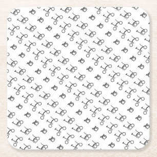 Dessous-de-verre Carré En Papier Bicyclette se pliante de vélo de Brompton