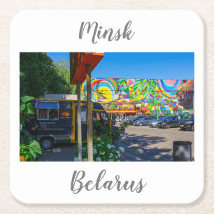 Dessous-de-verre Carré En Papier Biélorussie Б е л а р у с Dessous de verre Archite