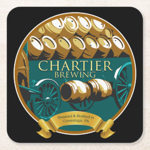 Dessous-de-verre Carré En Papier Bière artisanale Chartier