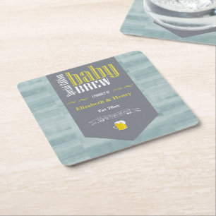 Dessous-de-verre Carré En Papier Bière brassée bébé personnalisée Étiquette Drôle D