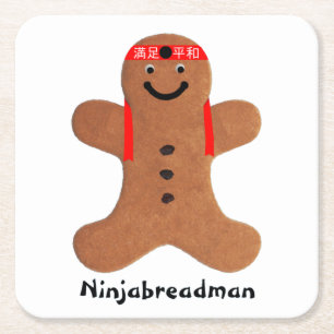 Dessous-de-verre Carré En Papier Biscuit Ninjabreadman (biscuit)
