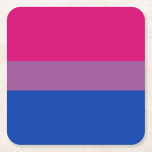Dessous-de-verre Carré En Papier Bisexual pride