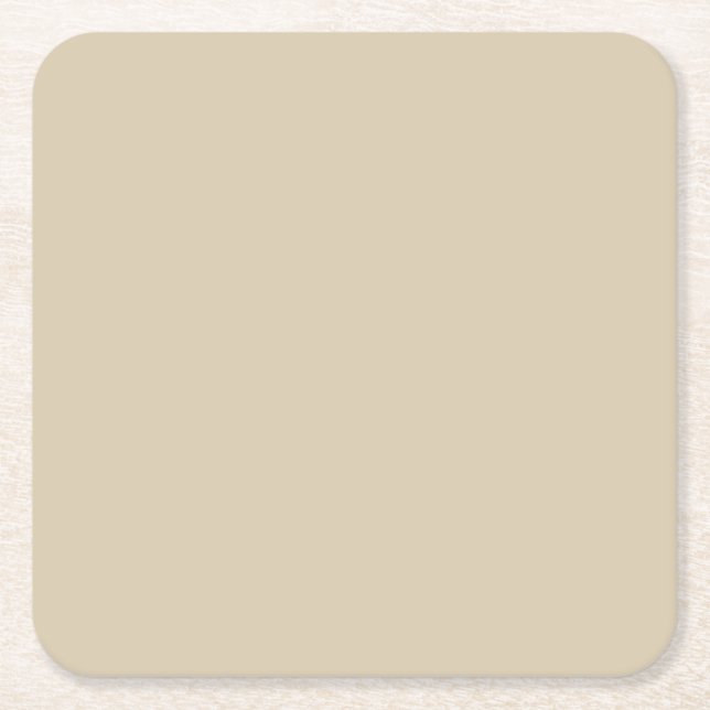 Dessous-de-verre Carré En Papier Blé neutre Brown Couleur solide Paire chaude (Devant)