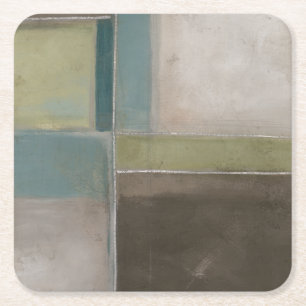 Dessous-de-verre Carré En Papier Bleus au crépuscule II